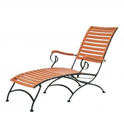 Merxx Transat Schlossgarten - Acier plat / Eucalyptus massif - Noir / Marron