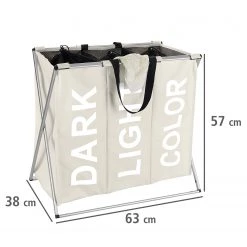 WENKO Panier à linge Trio - Beige -Rangements Soldes 1000103905 210223 14212900004 SKETCH DETAILS P000000001000103905 sketch