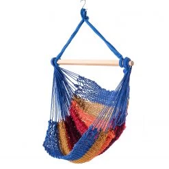 Twentyfour Fauteuil suspendu Okola - Corde de coton / Hêtre massif - Multicolore