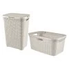 Curver Paniers à linge Zilzie (2 éléments) - Matière plastique - Blanc vintage -Rangements Soldes 1000150488 220209 124318000010 IMAGE P000000001000150488
