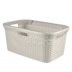 Curver Paniers à linge Zilzie (2 éléments) - Matière plastique - Blanc vintage -Rangements Soldes 1000150488 220209 124318000030 DETAILS P000000001000150488