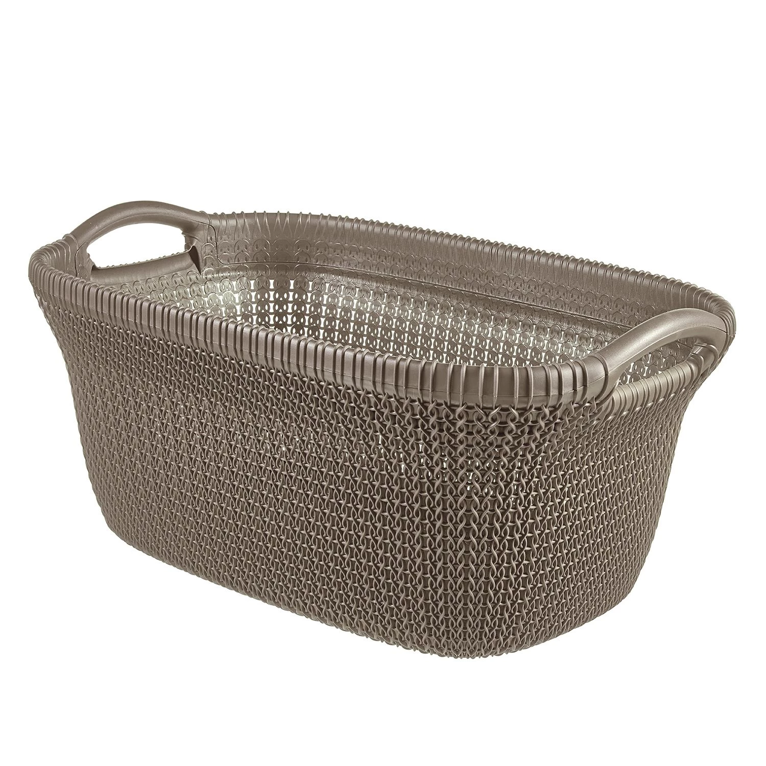 Curver Paniers à linge Knit (2 éléments) - Matière plastique - Gris sable 8 Curver Paniers à linge Knit (2 éléments) - Matière plastique - Gris sable – Image 6