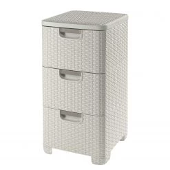 Curver Meuble à tiroirs Argir - Blanc vintage