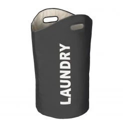 WENKO Panier à linge Lumo - Matière plastique- Gris foncé -Rangements Soldes 1000150601 190128 06334300004 GALLERYIMAGES P000000001000150601