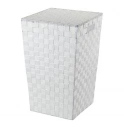 WENKO Panier à linge Adria - Tissu - Blanc
