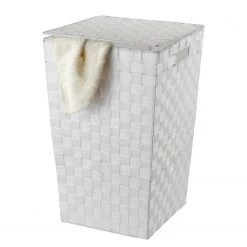 WENKO Panier à linge Adria - Tissu - Blanc -Rangements Soldes 1000151571 181228 14263000143 GALLERYIMAGES P000000001000151571