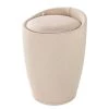 WENKO Panier à linge / Tabouret Candy I - Matière plastique / Tissu - Beige -Rangements Soldes 1000151583 181228 14263400167 IMAGE P000000001000151583