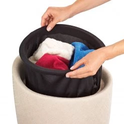 WENKO Panier à linge / Tabouret Candy I - Matière plastique / Tissu - Beige 11 WENKO Panier à linge / Tabouret Candy I - Matière plastique / Tissu - Beige -Rangements Soldes 1000151583 181228 14263400170 GALLERYIMAGES P000000001000151583