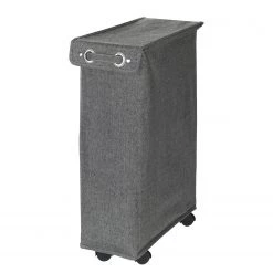 WENKO Panier à linge Corno Prime - Tissu mélangé - Gris