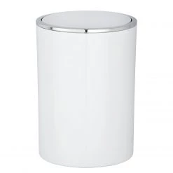 WENKO Poubelle de salle de bain Inca - Plexiglas - Blanc