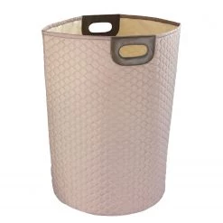 WENKO Panier à linge Wabo - Tissu - Beige chaud