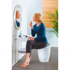 WENKO Panier à linge / Tabouret Candy II - Matière plastique / Tissu - Blanc -Rangements Soldes 1000151664 181228 14270500360 MOOD GALLERYIMAGES P000000001000151664 mood