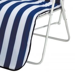 Best Freizeitmöbel Transat Chiemsee I - Acier / Tissu mélangé - Blanc / Bleu -Rangements Soldes 1000154978 190212 16420000055 GALLERYIMAGES P000000001000154978