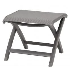 Rangements Soldes 15 Best Freizeitmöbel Tabouret Larino - Aluminium / Tissu - Anthracite