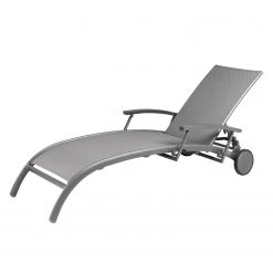 Best Freizeitmöbel Chaise longue Larino - Aluminium / Tissu - Anthracite