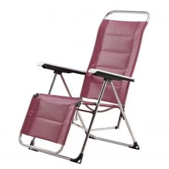 Best Freizeitmöbel Transat Young I - Aluminium / Tissu - Argenté / Violet