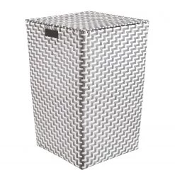 Kleine Wolke Panier à linge Double Laundry Box - Matière plastique - Gris