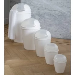 Koziol Poubelle de salle de bain Del - Matière plastique - Blanc - Capacité : 30 L -Rangements Soldes 1000180586 190712 06185200027 MOOD DETAILS P000000001000180586 mood