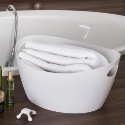 Koziol Panier Bottichelli L - Matière plastique - Blanc -Rangements Soldes 1000180588 190712 06185200033 MOOD DETAILS P000000001000180588 mood