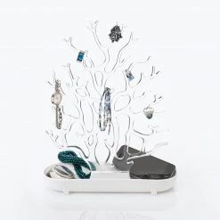 Koziol Arbre à bijoux Cora - Matière plastique - Blanc -Rangements Soldes 1000180634 190712 06185500135 DETAILS P000000001000180634