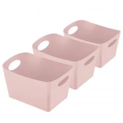 Koziol Paniers Boxxx S (3 éléments) - Matière plastique - Rose