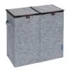 WENKO Panier à linge en feutre Duo - Polyester - Gris / Marron -Rangements Soldes 1000181682 190716 12371700803 IMAGE P000000001000181682