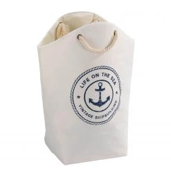 WENKO Panier à linge Sylt I - Polyester / Polypropylène - Beige