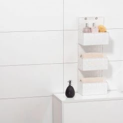 WENKO Organisateur mural Adria - Polypropylène / Acier inoxydable - Blanc -Rangements Soldes 1000181699 190716 12371900856 MOOD DETAILS P000000001000181699 mood