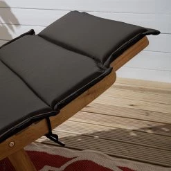 Jardi Chaise longue Sunda - Acacia massif / Polyester - Gris -Rangements Soldes 1000185483 210407 14205700007 DETAILS P000000001000185483