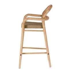 Julià Grup Chaises de bar Sheryl II - Eucalyptus massif / Polyester - Beige -Rangements Soldes 1000216696 200703 16585700047 DETAILS P000000001000216696