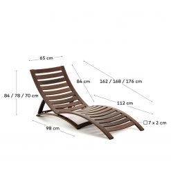 Julià Grup Chaise longue Lucien I - Balau massif - Marron -Rangements Soldes 1000216715 200703 16590900215 SKETCH DETAILS P000000001000216715 sketch