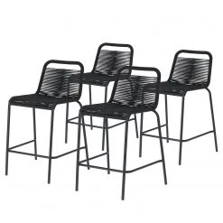 Julià Grup Chaises de bar Lambton II - Acier / Polyester - Noir