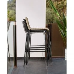 Julià Grup Chaises de bar Lambton I - Acier / Polyester - Noir -Rangements Soldes 1000216755 200703 16594200606 MOOD DETAILS P000000001000216755 mood