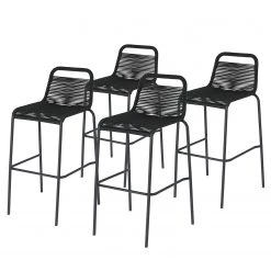 Julià Grup Chaises de bar Lambton I - Acier / Polyester - Noir