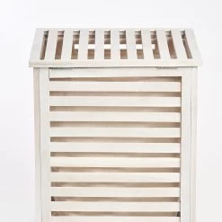 Zeller Panier à linge Los Lunas - Noyer massif / Blanc -Rangements Soldes 1000218258 200707 12193500061 DETAILS P000000001000218258