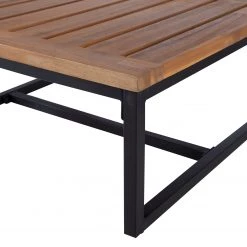 Jardi Tabouret extérieur LeRoy - Polyester / Acacia massif - Gris / Acacia -Rangements Soldes 1000219426 210219 08562700037 DETAILS P000000001000219426