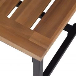 Jardi Tabouret extérieur LeRoy - Polyester / Acacia massif - Gris / Acacia -Rangements Soldes 1000219426 210219 08563100039 DETAILS P000000001000219426