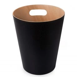 Umbra Corbeille à papier Woodrow Can 2G - Noir -Rangements Soldes 1000220535 200817 10404100346 DETAILS P000000001000220535