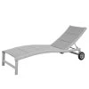 Merxx Chaise longue San Marino - Aluminium / Polyester - Argenté