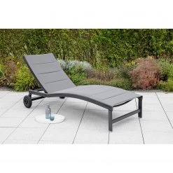 Merxx Chaise longue San Marino - Aluminium / Polyester - Graphite -Rangements Soldes 1000233893 210421 10533400042 MOOD DETAILS P000000001000233893 mood