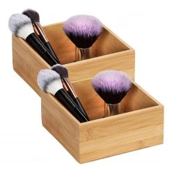 WENKO Boîtes bambou Terra (lot de 2) - Bambou - Marron - 15 x 15 cm -Rangements Soldes 1000237882 210104 10024800103 DETAILS P000000001000237882