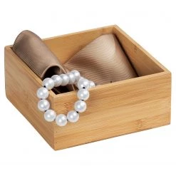 WENKO Boîtes bambou Terra (lot de 2) - Bambou - Marron - 15 x 15 cm -Rangements Soldes 1000237882 210104 10024800104 DETAILS P000000001000237882