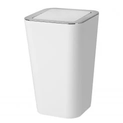 WENKO Poubelles Candy 6L (lot de 2) - Matière plastique - Blanc -Rangements Soldes 1000237922 210823 15554900019 DETAILS P000000001000237922
