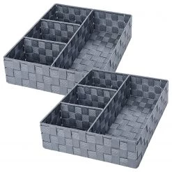 WENKO Organiseurs Adria I (lot de 2) - Polypropylène - Gris