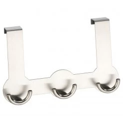 WENKO Porte-manteau de porte Rondo (lot de 2) - Acier inoxydable - Argenté -Rangements Soldes 1000237951 210104 10030100283 DETAILS P000000001000237951