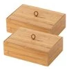 WENKO Boîtes bambou Terra II (lot de 2) - Bambou - Marron - 22 x 15 cm -Rangements Soldes 1000237961 210104 10030200296 IMAGE P000000001000237961
