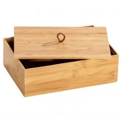 WENKO Boîtes bambou Terra II (lot de 2) - Bambou - Marron - 22 x 15 cm -Rangements Soldes 1000237961 210104 10030300298 DETAILS P000000001000237961