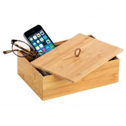 WENKO Boîtes bambou Terra II (lot de 2) - Bambou - Marron - 22 x 15 cm -Rangements Soldes 1000237961 210104 10030300300 DETAILS P000000001000237961