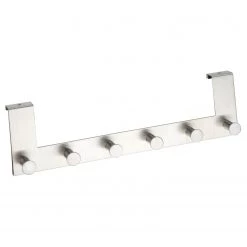 WENKO Porte-manteau de porte Celano (lot de 2) - Acier inoxydable - Argenté -Rangements Soldes 1000237963 210104 10030300307 DETAILS P000000001000237963