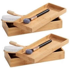 WENKO Boîtes bambou Terra III (lot de 2) - Bambou - Marron -Rangements Soldes 1000237964 210104 10030400312 DETAILS P000000001000237964